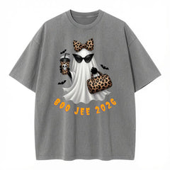 Boo Jee 2026 Ghost Shirt – Coquette Leopard Ghost Graphic Tee