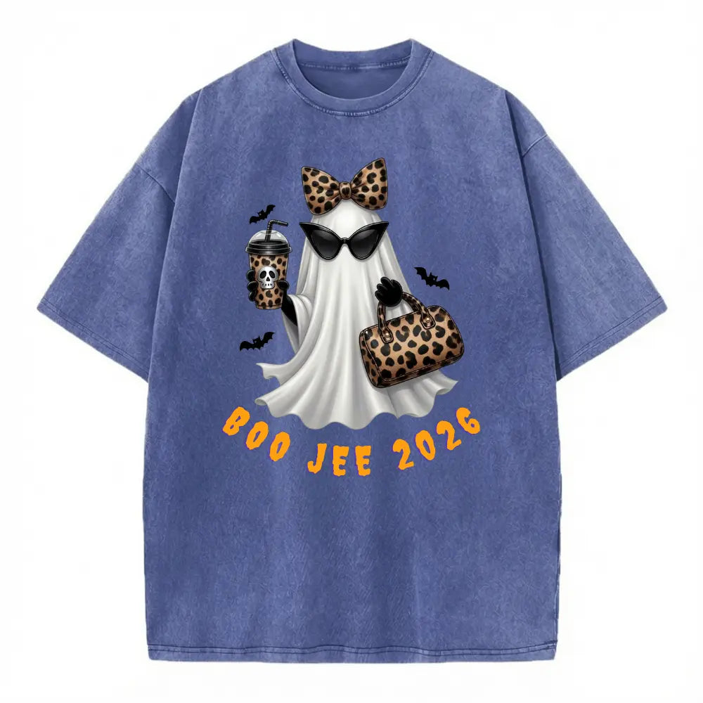 Boo Jee 2026 Ghost Shirt – Coquette Leopard Ghost Graphic Tee