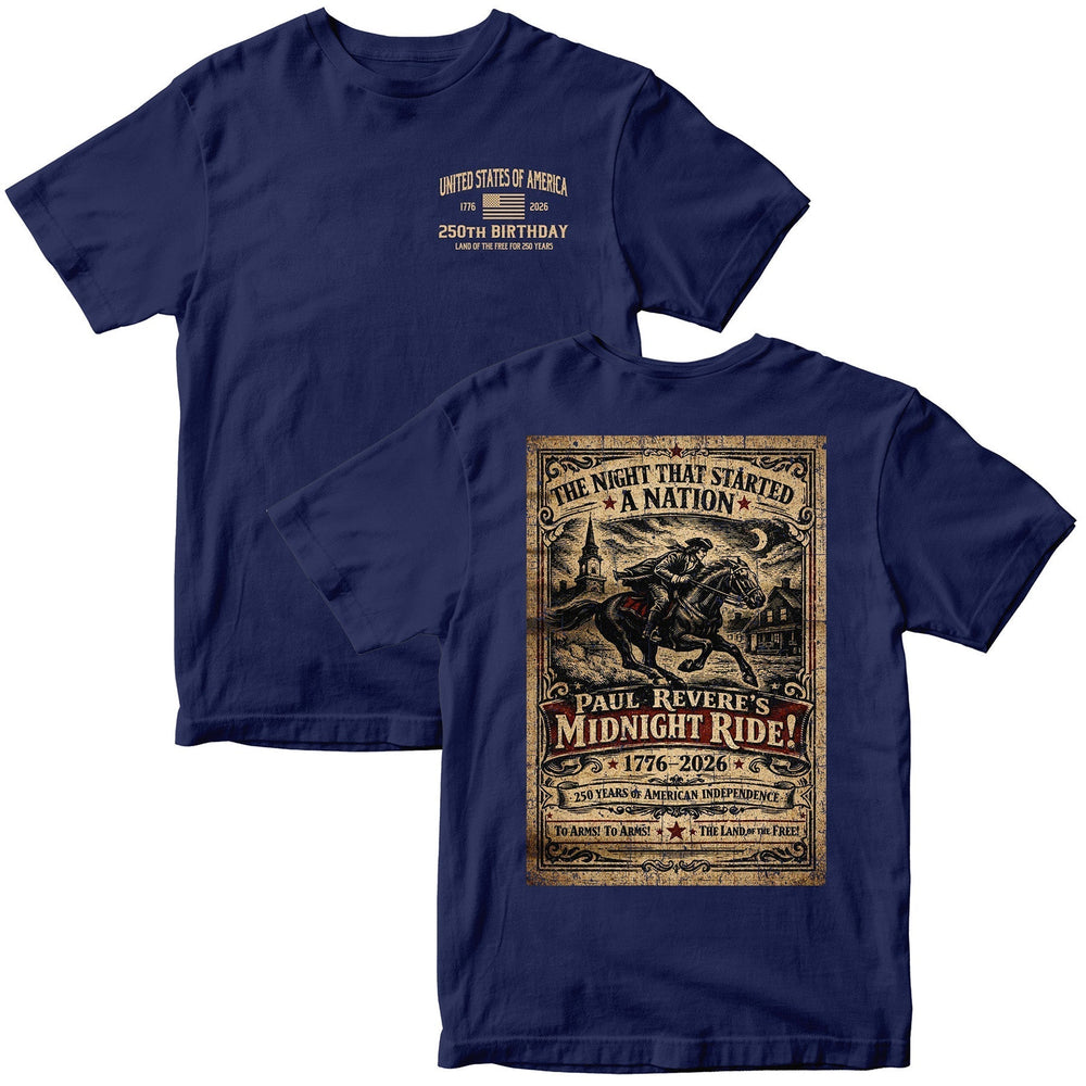 Paul Revere’s Midnight Ride - America's 250th Birthday T-Shirt