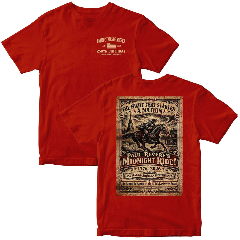 Paul Revere’s Midnight Ride - America's 250th Birthday T-Shirt