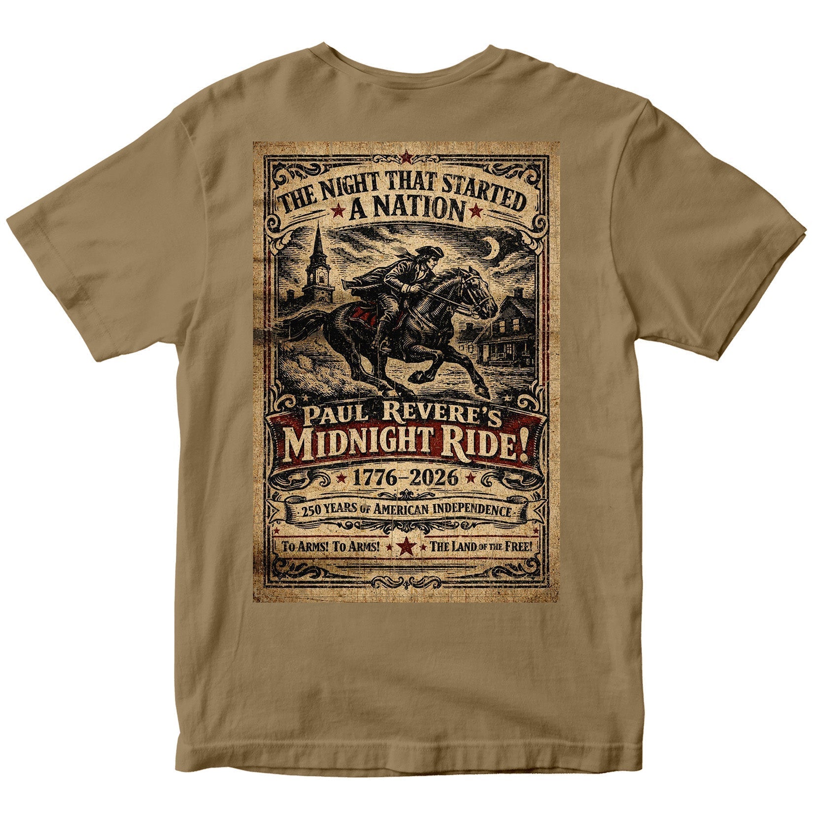Paul Revere’s Midnight Ride - America's 250th Birthday T-Shirt