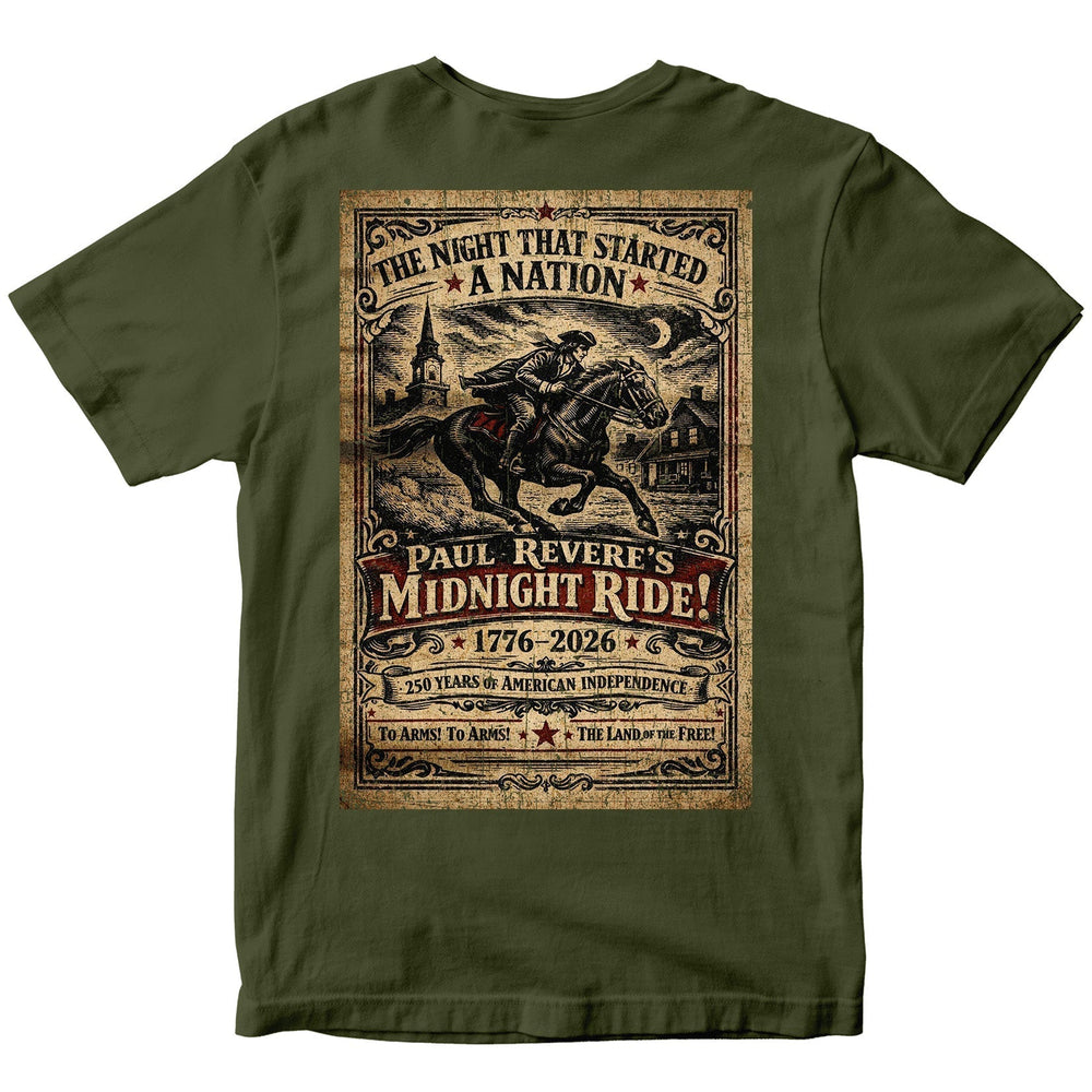 Paul Revere’s Midnight Ride - America's 250th Birthday T-Shirt