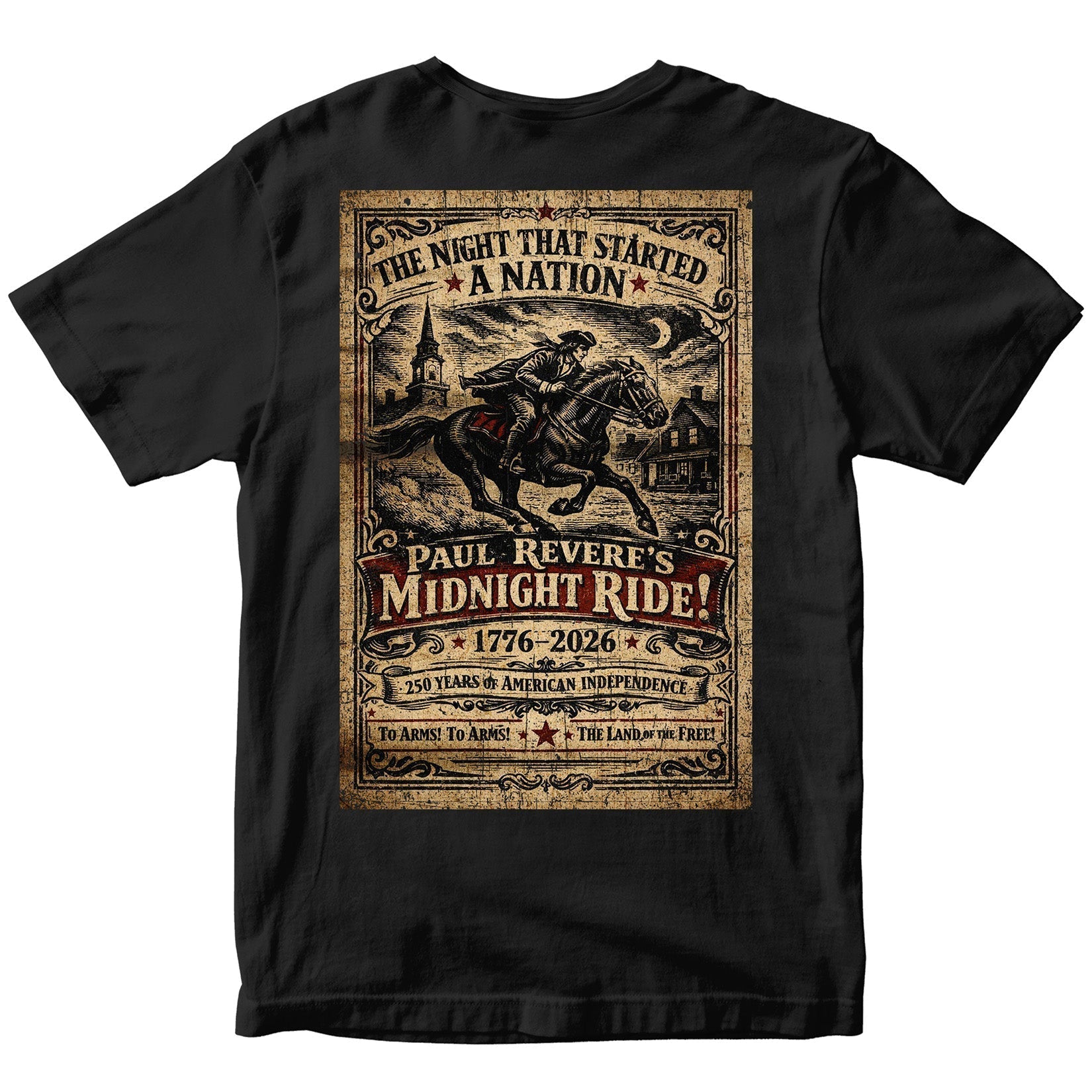 Paul Revere’s Midnight Ride - America's 250th Birthday T-Shirt