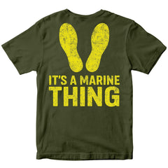 It's a Marine Thing Yellow Footprints T-Shirt