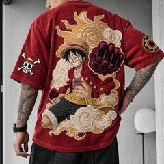 Unisex Anime-Style Retro Oversized T-Shirt