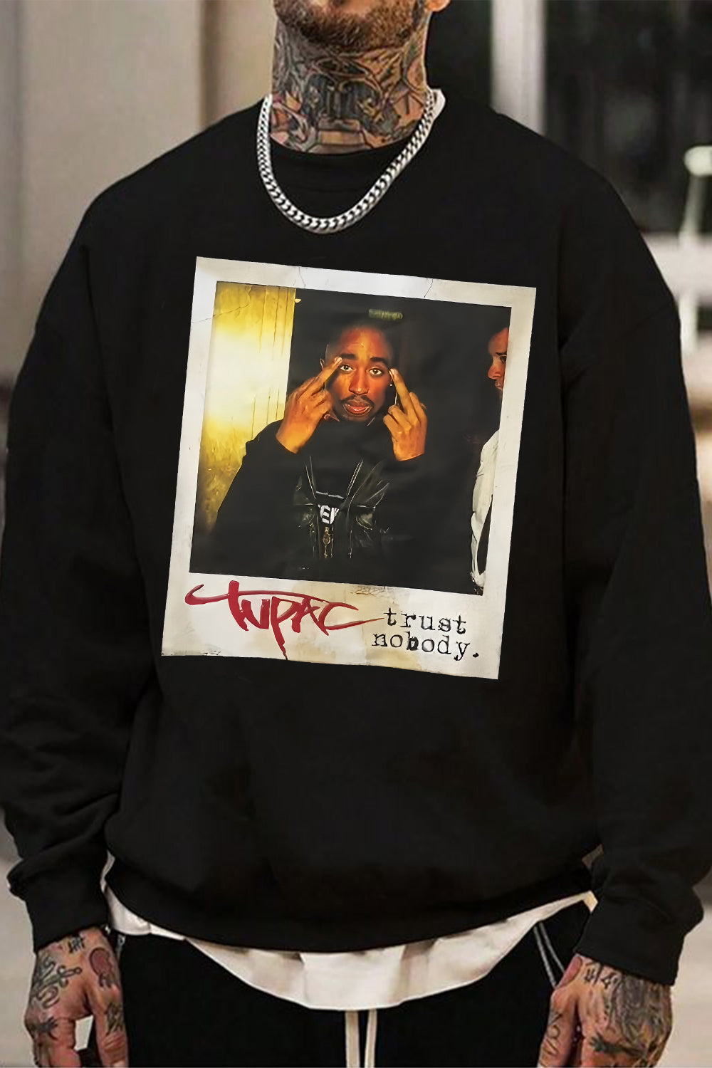Rapper Tupac Graphic Sweatshirt For Men