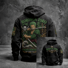Men's Vintage Washed Graphic Print Pullover Hoodie