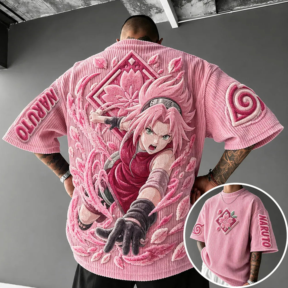 Unisex Anime-Style Retro Oversized T-Shirt
