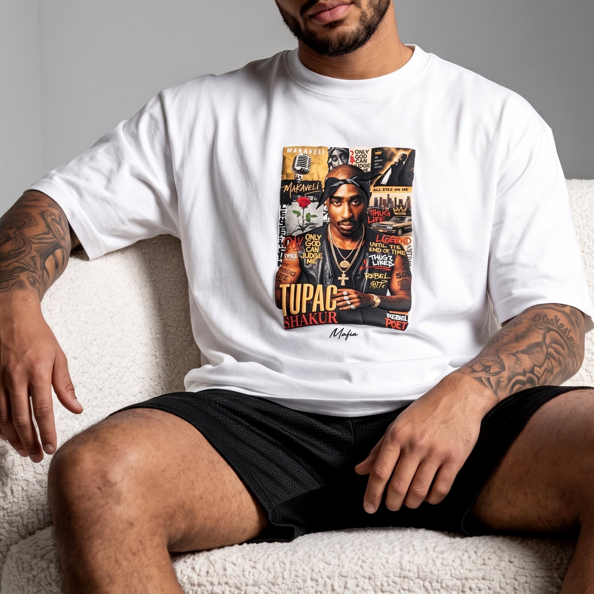 Unisex West Coast Legend Print Short-Sleeve T-Shirt