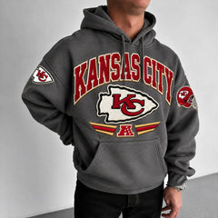 Rugby-print Hoodie