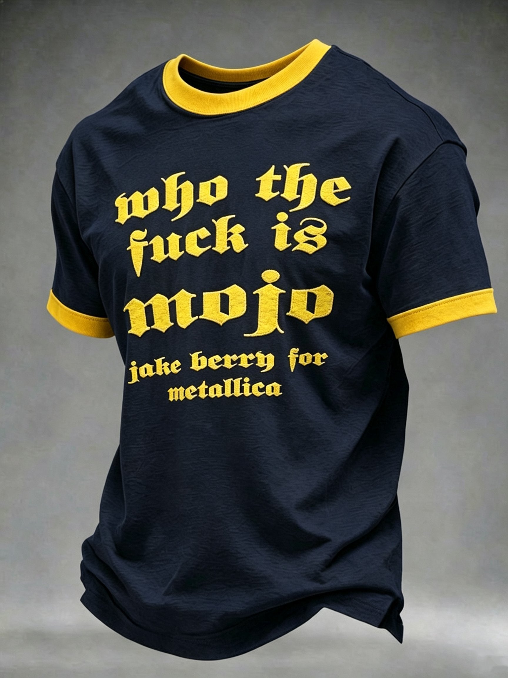 Men's Short-Sleeve T-Shirt with Music Tour Print