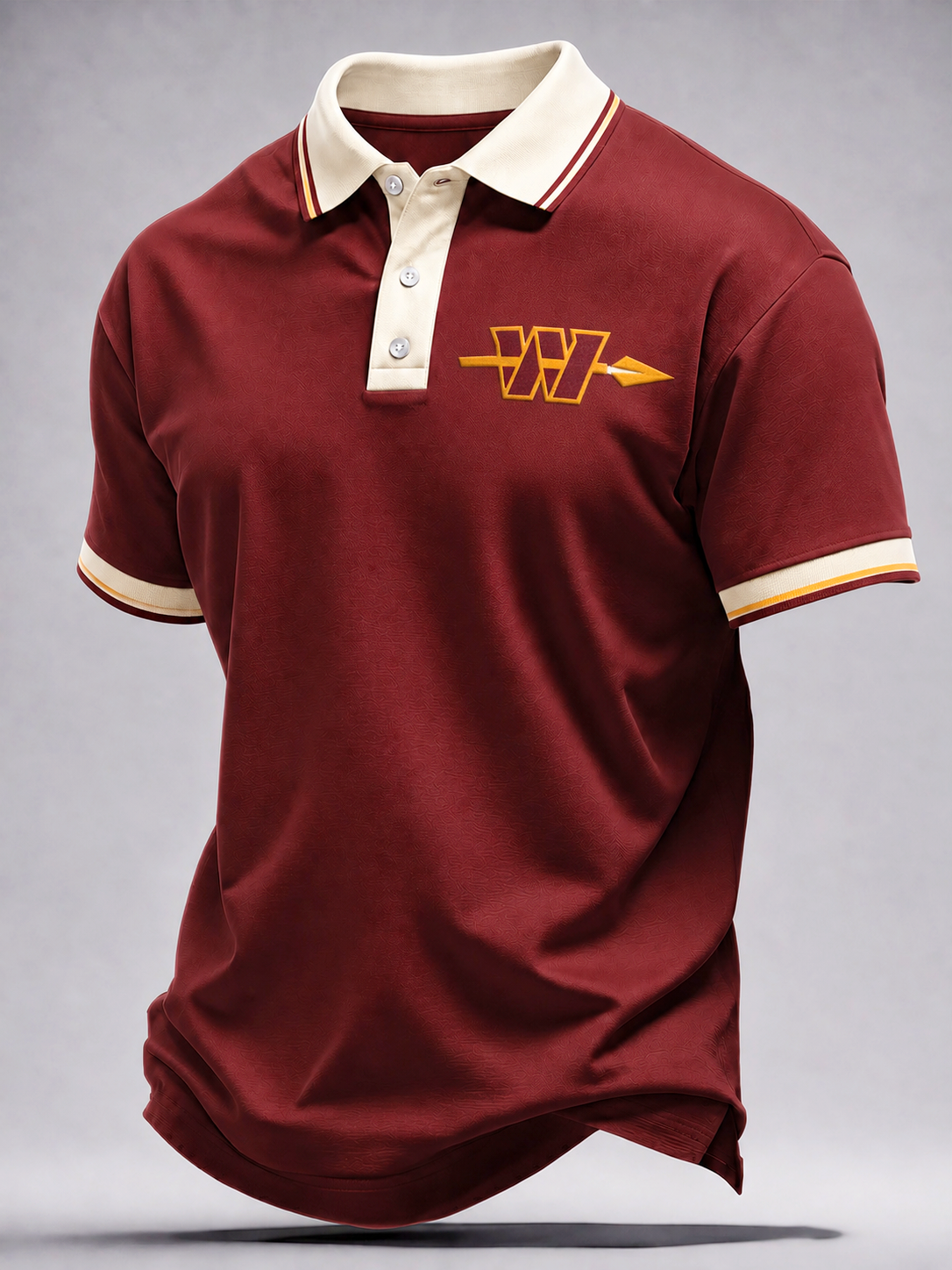 Men's Football Printed Short-Sleeve Polo Shirt