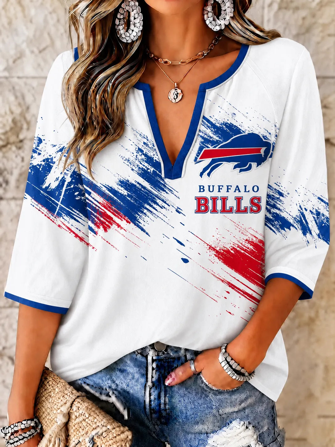 Women's Football Fan V-Neck