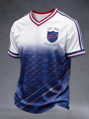Men's Casual Football Short-Sleeve T-Shirt