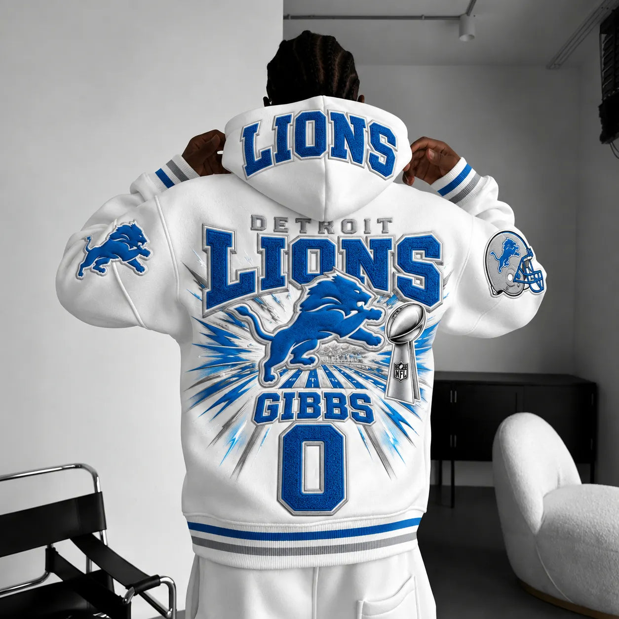 Rugby-print Hoodie