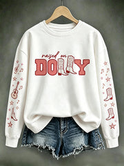 Women'S Commemorative Printed Round Neck Sports Shirt