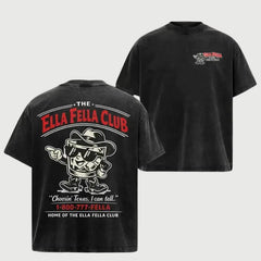 Retro 1-800-777-FELLA - Graphic Trendy Washed Tee