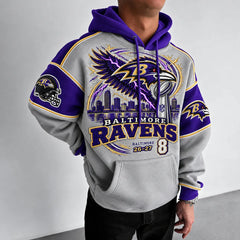 Rugby-print Hoodie