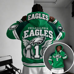 Rugby-print Hoodie