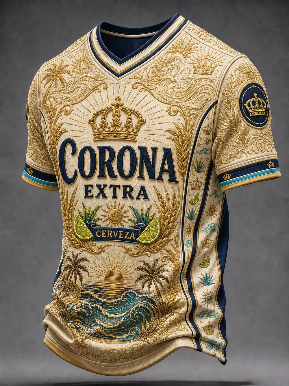 Men's Casual Beer Print Top
