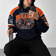 Rugby-print Hoodie