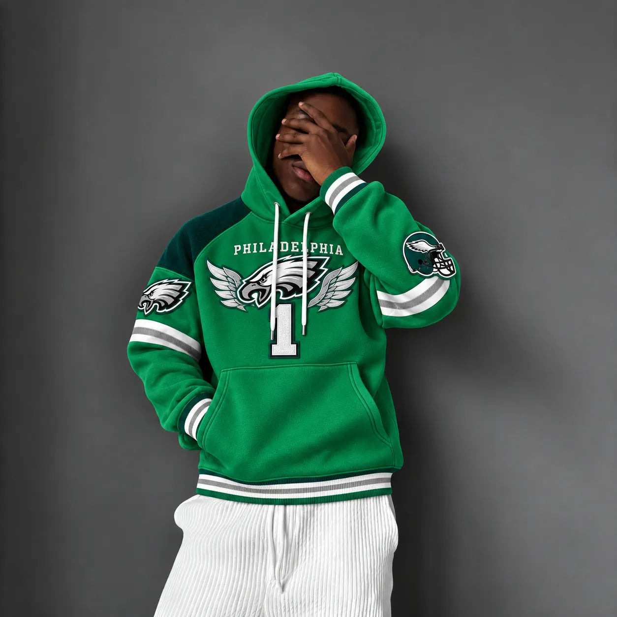 Rugby-print Hoodie