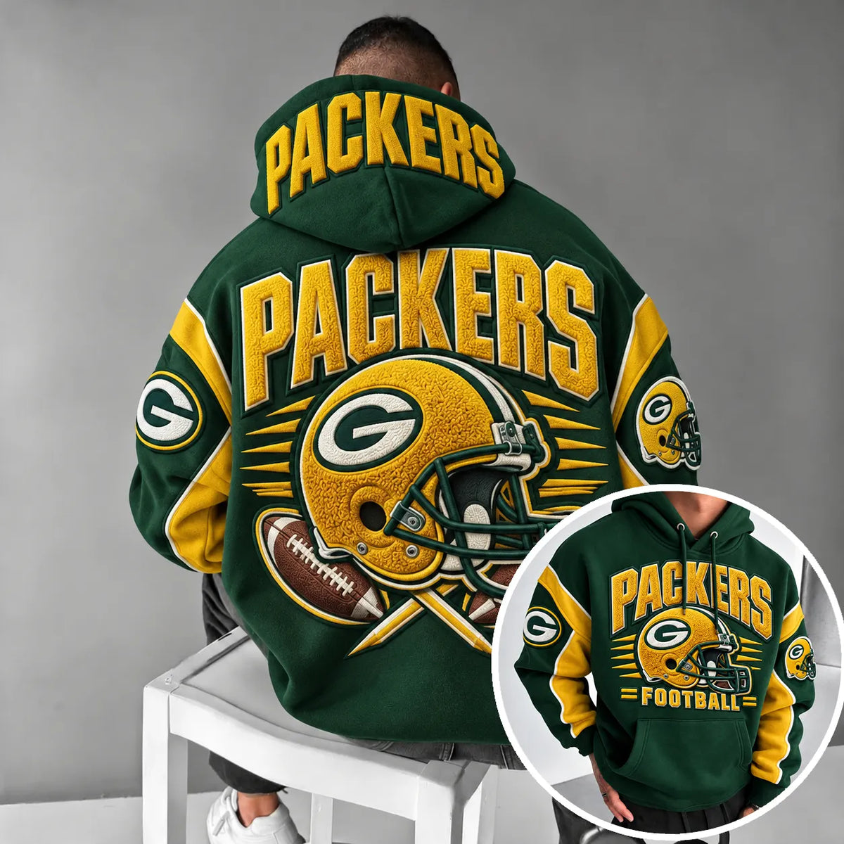 Rugby-print Hoodie