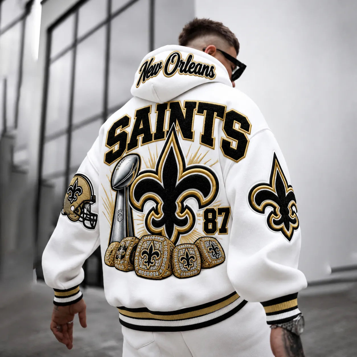Rugby-print Hoodie