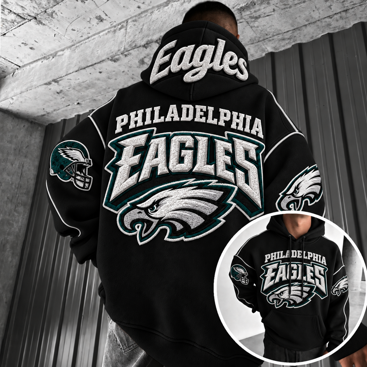 Rugby-print Hoodie