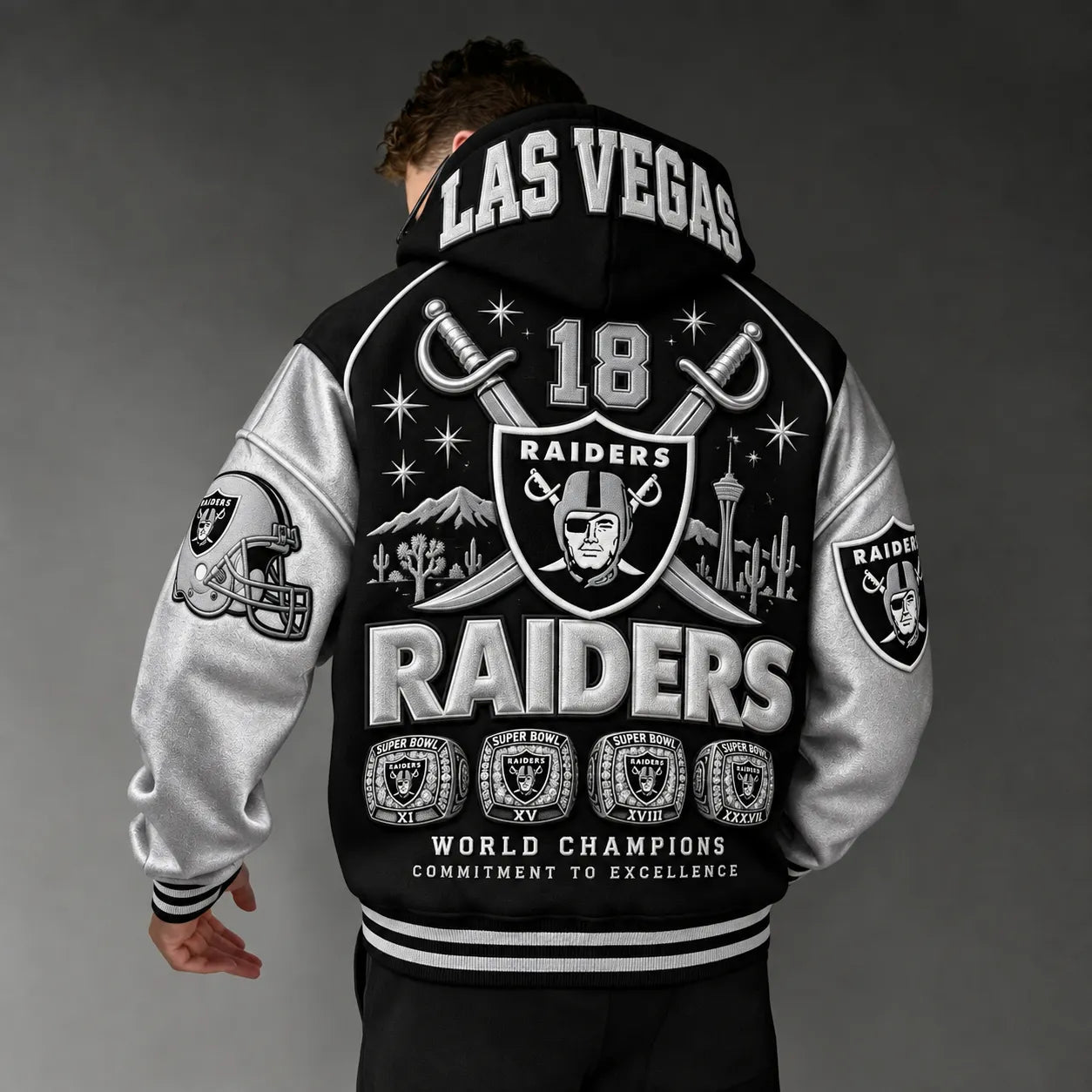 Rugby-print Hoodie