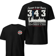 9/11 25th Anniversary Memorial Shirt — Honor 343 FDNY Heroes