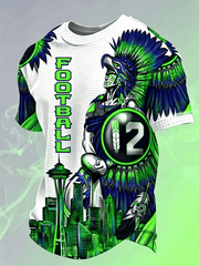Men's Retro Football  Printing  T-Shirts