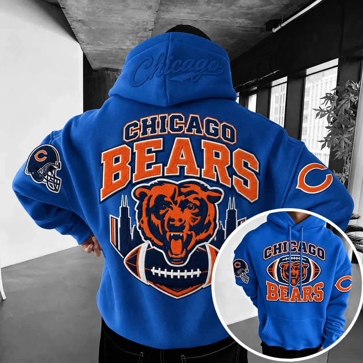 Rugby-print Hoodie