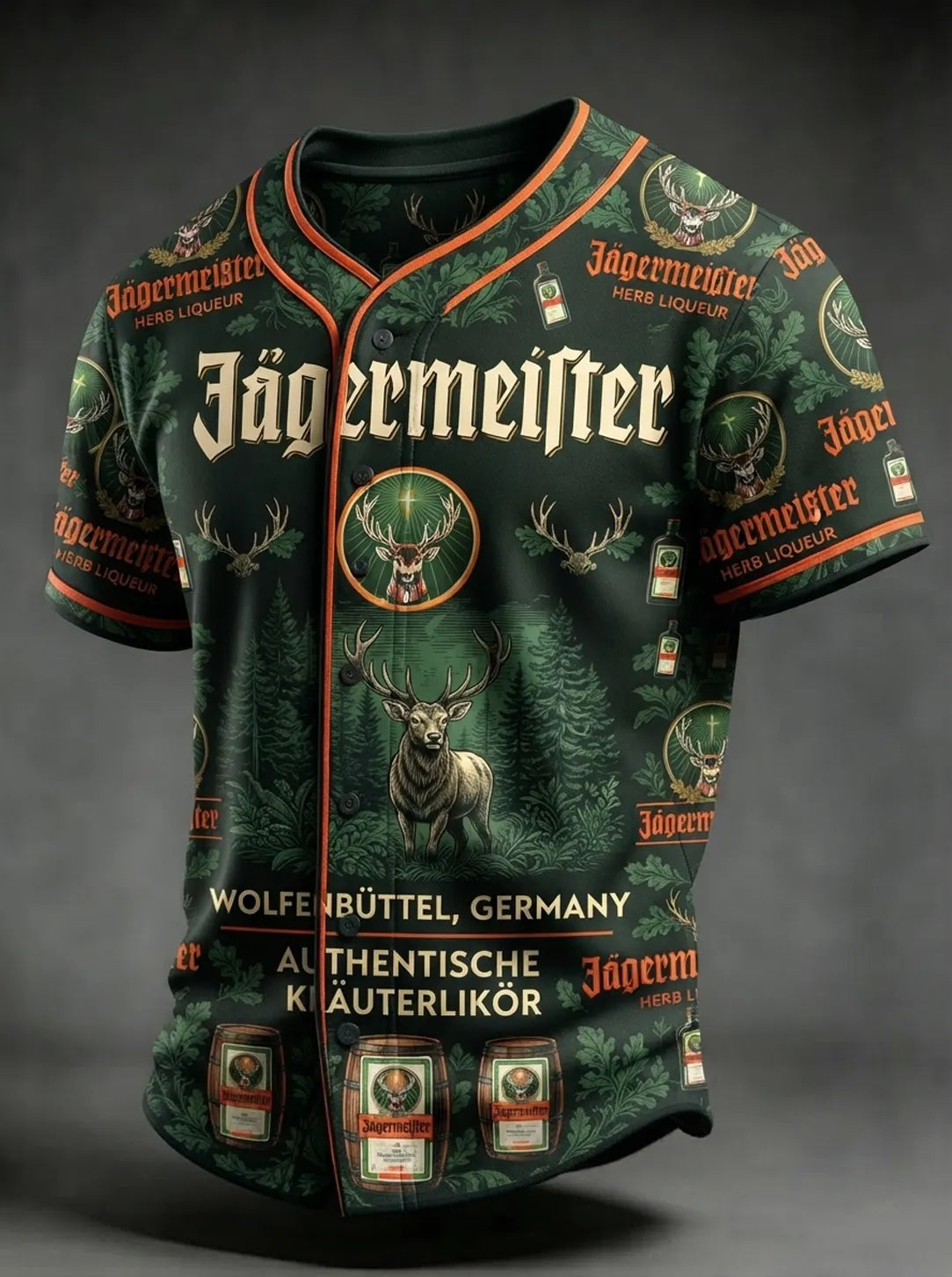Men's Beer Print Short-Sleeve Shirt