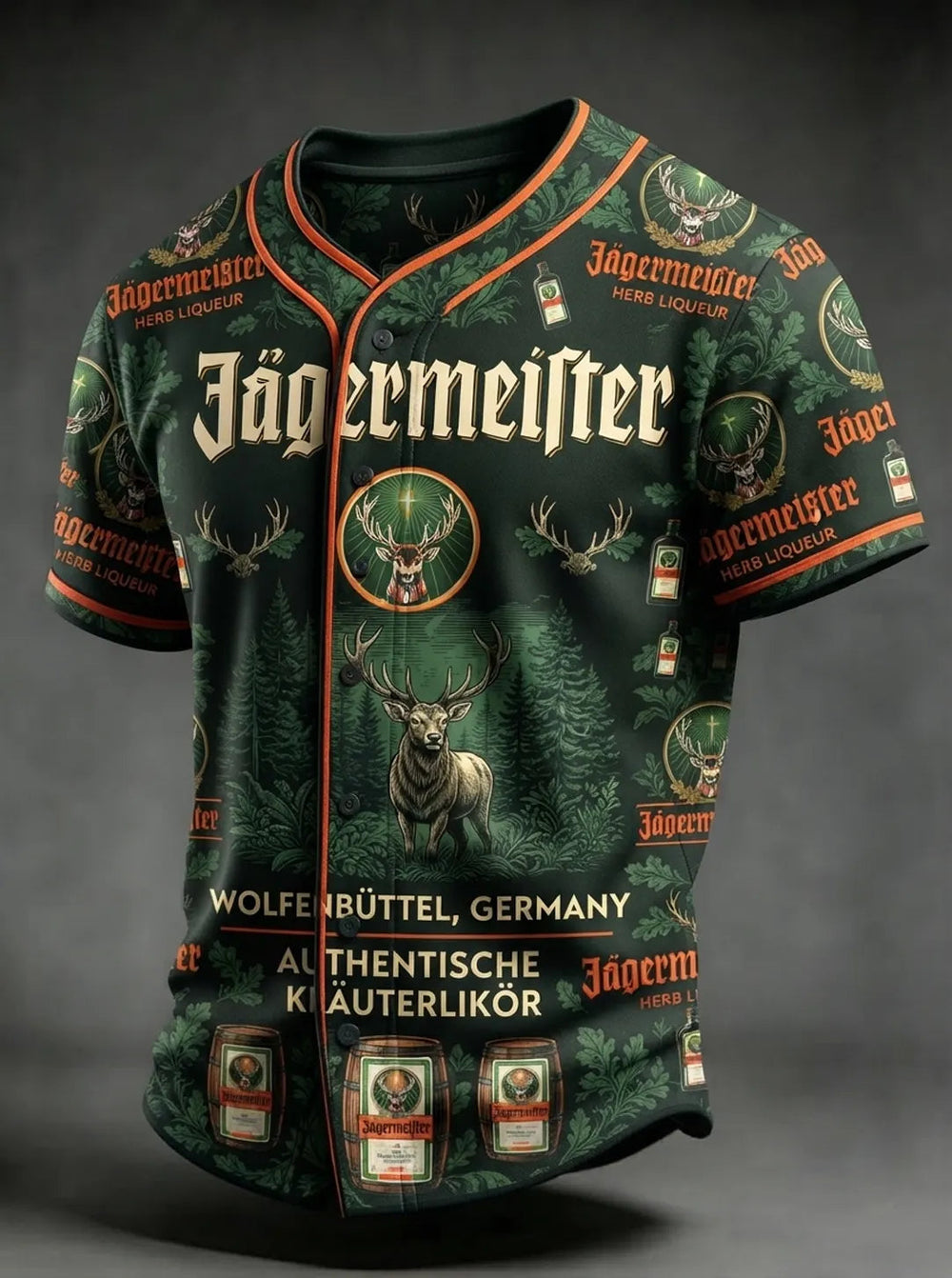 Men's Beer Print Short-Sleeve Shirt