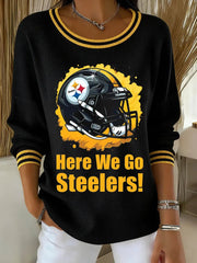 Women's Casual Steelers Print T-Shirt