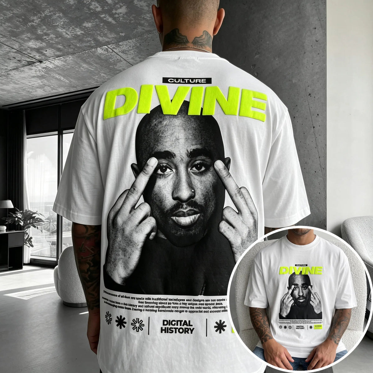 Unisex West Coast Legend Print Short-Sleeve T-Shirt
