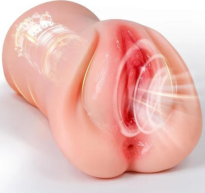 Lust 3-in-1 Vibrating Pocket Pussy – 10 Suction + 10 Vibration Modes, Realistic Vagina, Tight Anal & Blowjob Stroker for Men