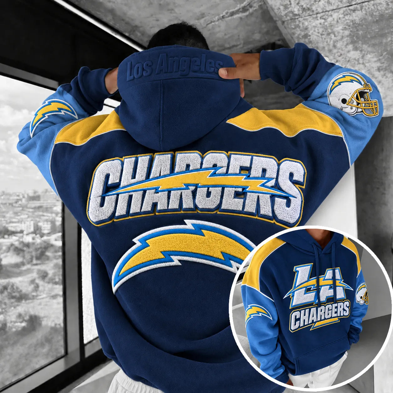 Rugby-print Hoodie