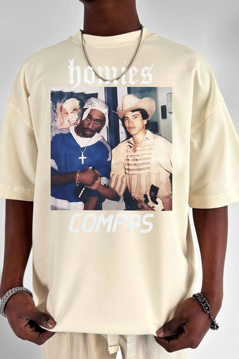 Tupac Shakur Chalino S nchez Homie Compas Graphic Tee For Men