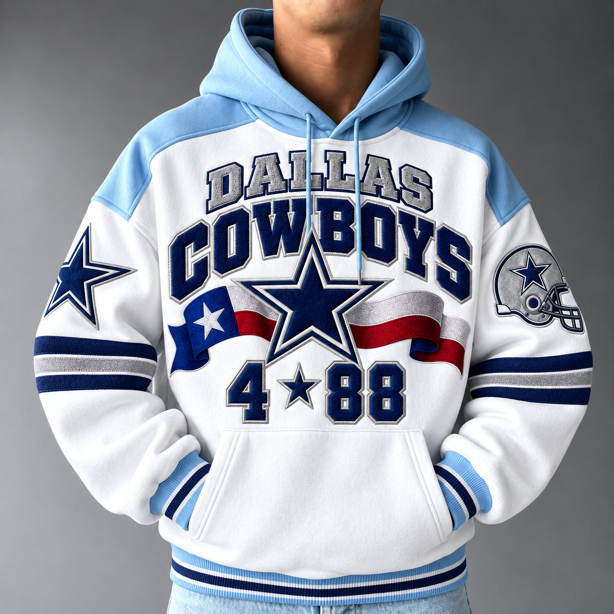 Rugby-print Hoodie