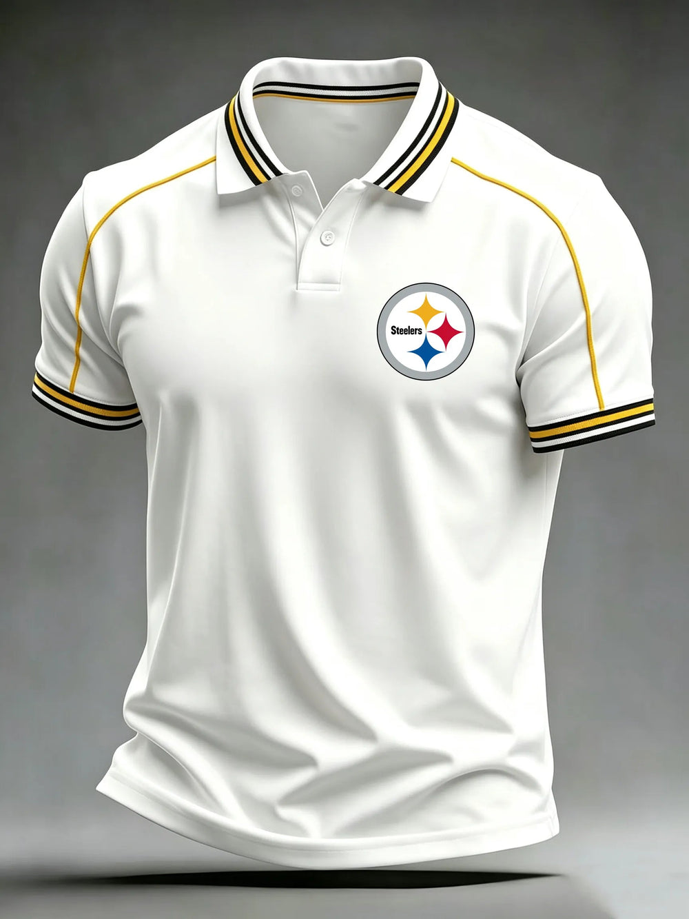 Men's Steelers Print Polo Shirt