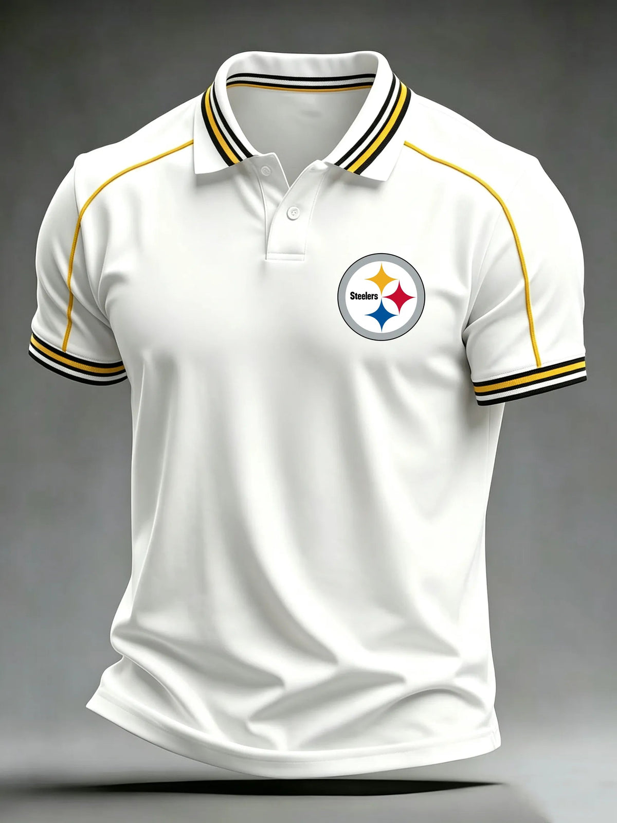 Men's Steelers Print Polo Shirt
