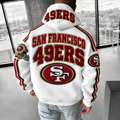 Rugby-print Hoodie