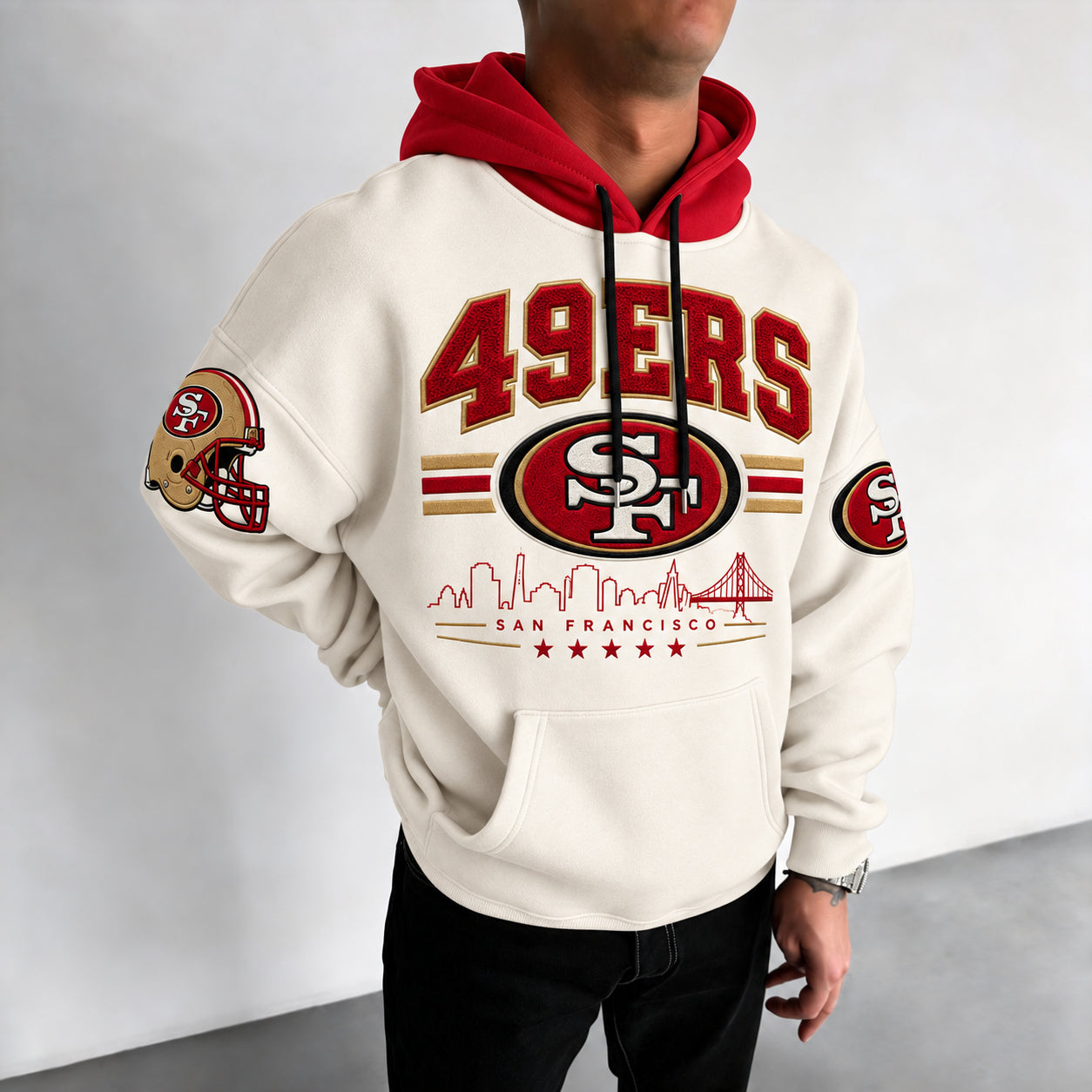 Rugby-print Hoodie