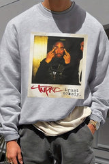 Rapper Tupac Graphic Sweatshirt For Men