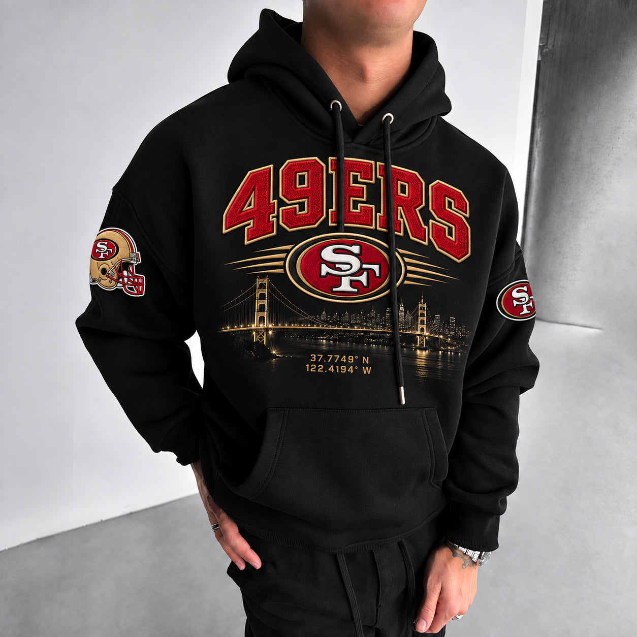 Rugby-print Hoodie