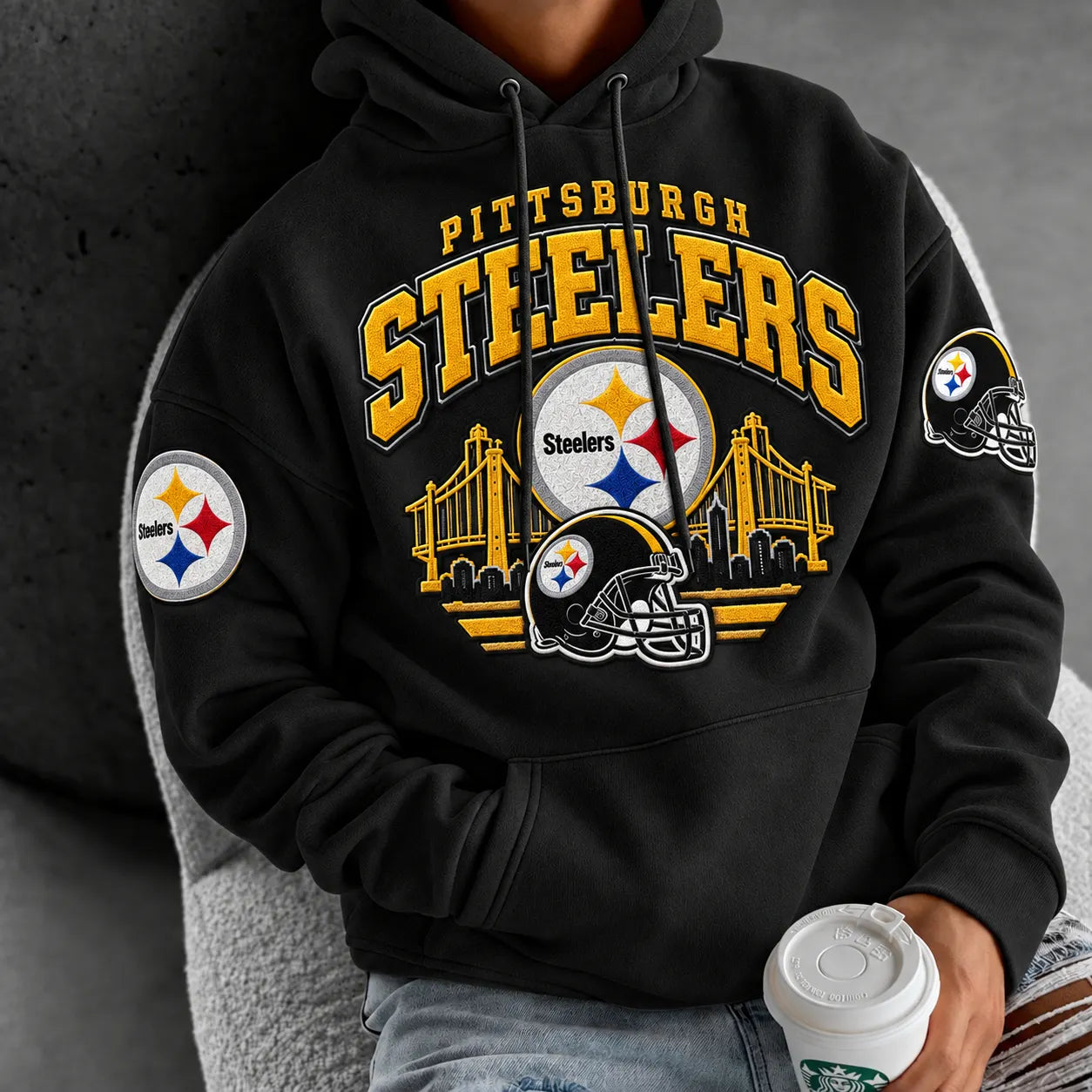 Rugby-print Hoodie