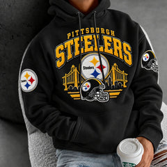 Rugby-print Hoodie