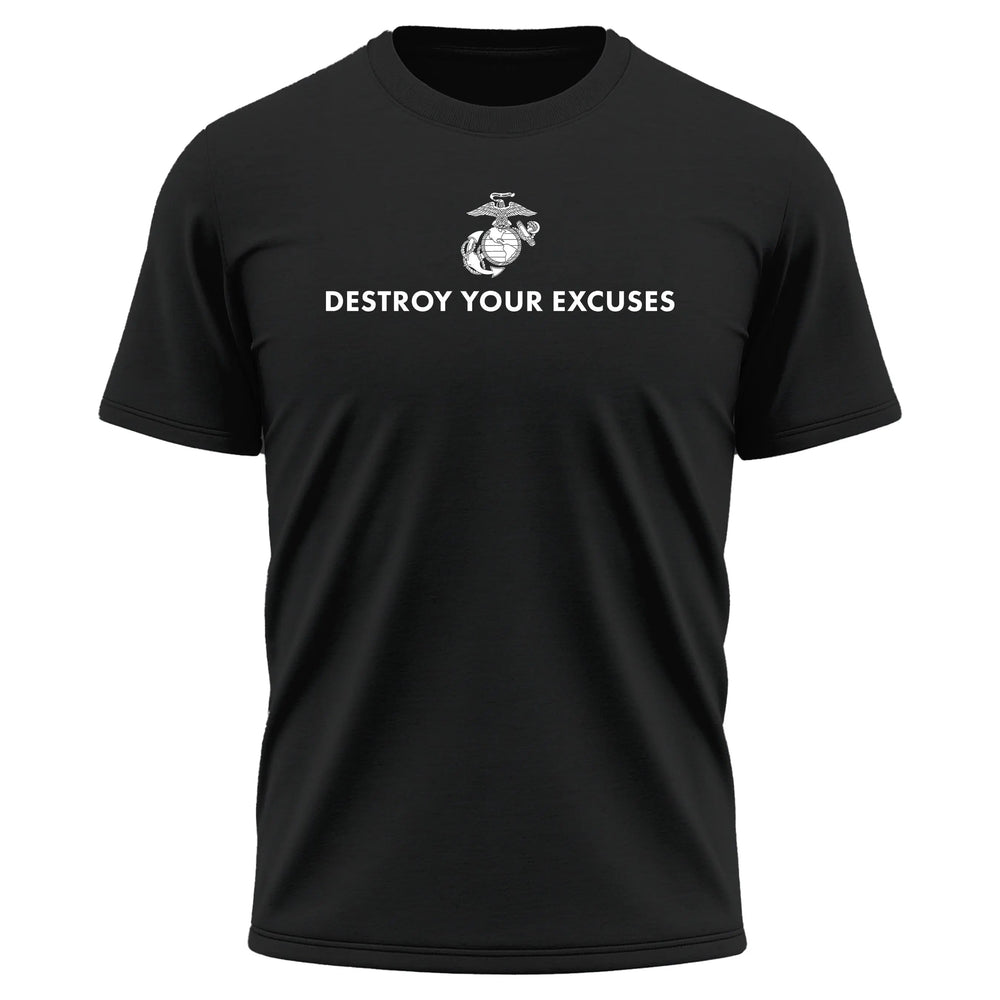 Marines "Destroy Your Excuses" Performance shirt United States Marine Corps,Made in USA